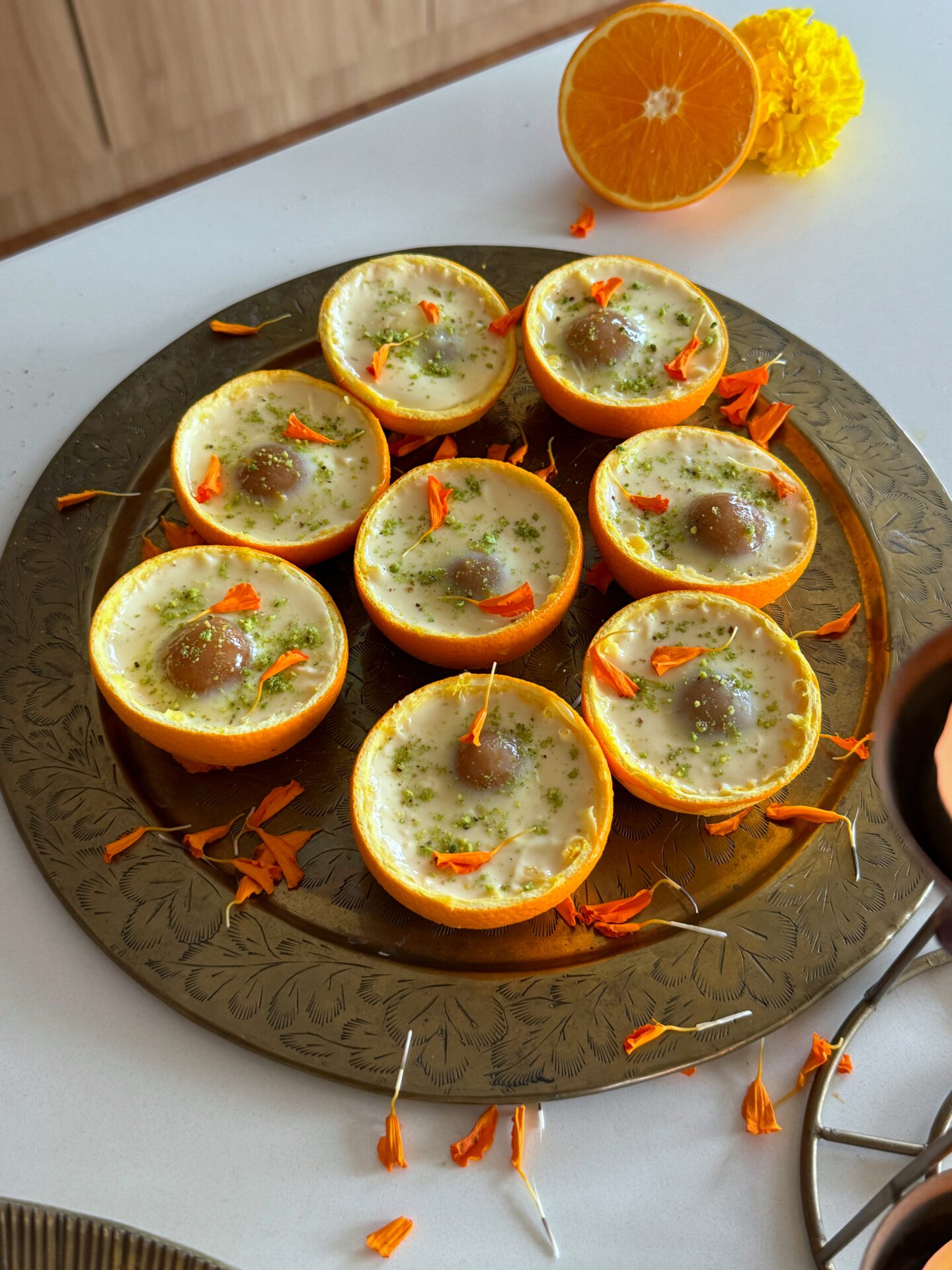 Orange Gulab Jamun Posset